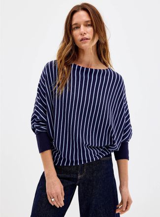 Contemporaine Womens Loose boat-neck sweater Exclusive collection from Italy