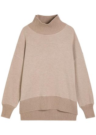 Varley Barker Stretch-jersey Sweatshirt - Taupe - Xxs (UK4 / Xxs)