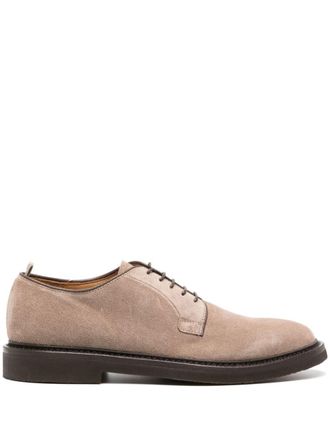 Officine Creative Hopkins suede derby shoes - Neutrals