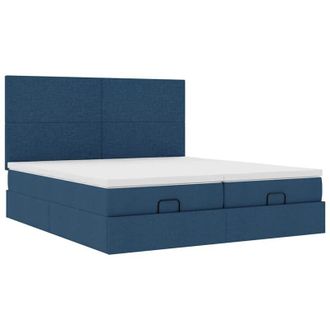 vidaXL Estructura De Cama Otomana Con Colchones Tela Topo 200x200cm Vidaxl