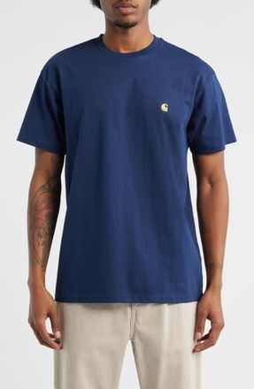 Carhartt Work in Progress Chase Crewneck T-Shirt in Jupiter /Gold at Nordstrom, Size X-Large