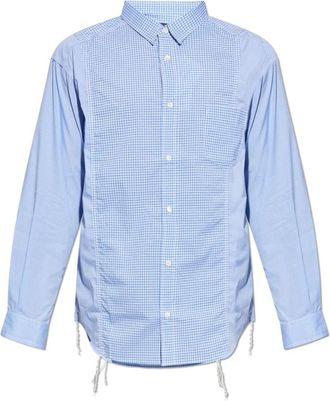Comme Des Gar&ccedil;ons Shirt met Ruitpatroon - Heren - Casual Overhemden - Blauw - L - Katoen - Overhemden