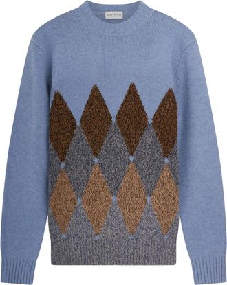 Ballantyne Pullover - Heren - Ronde hals truien - Blauw - L - Denim - Truien & Vesten