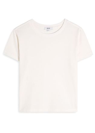 A Gold E Agolde Adine Cotton T-shirt - White - S (UK8-10 / S)