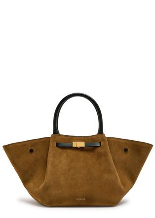 DeMellier The New York Midi Suede Tote - Tan - One Size