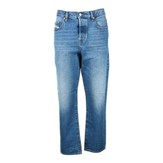 Diesel Straight Jeans, male, Blue, Size: W33 Straight Jeans