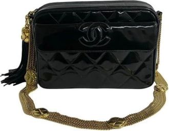 Chanel Pre-owned Cross Body Bags, female, Black, Size: ONE SIZE Pre-owned Leather chanel-bags