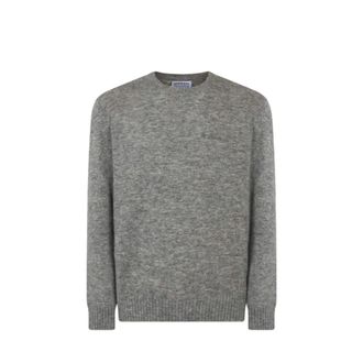 MC2 Saint Barth Truien & Vesten, Heren, Grijs, L, Heron Geborduurde Trui