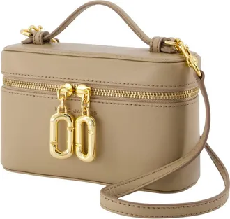 Marc Jacobs Womens The E-W Vanity Crossbody - Marc Jacobs Leather Beige Cowhide Bags Crossbodies