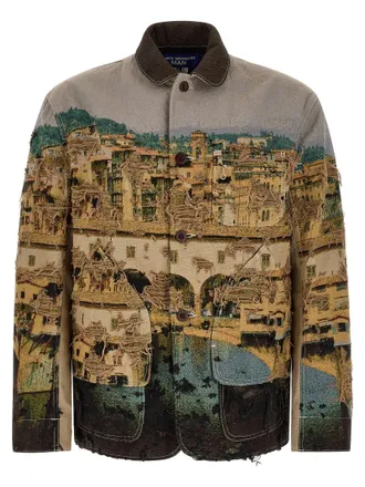 Junya Watanabe Mens Jacquard Square Jacket
