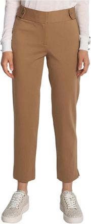 Michael Kors Enkel Stretch Broek - Dames - Vrijetijds broeken - Beige - 3XS - Broeken