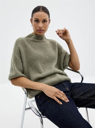 Contemporaine Womens Wool & mohair mock-neck sweater Exclusive collection from Italy