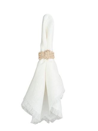 Anaya with Love Nautical Rope Napkin Rings- Set of 4 in Champagne Beige at Nordstrom