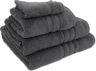 Lewis's Luxury 100% Egyptian Cotton Towel - Slate Grey - Bath Sheet | TJ Hughes