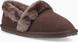 Hush Puppies Womens Hush Puppies Ariel Suede Womens Chocolate Slippers - Brown - Size: 5