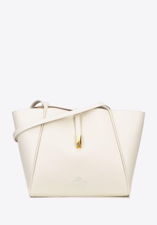 Wittchen Dames leren shopper met uitneembaar zakje, cr&egrave;me, natuurlijk leer