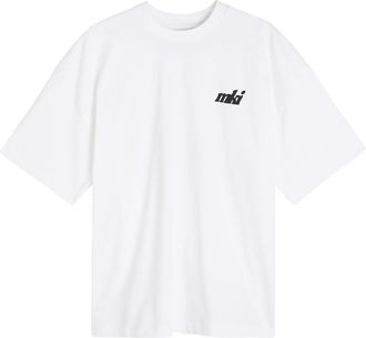 Mki Miyuki Zoku Stamp Logo-print Cotton T-shirt - White - Xxl