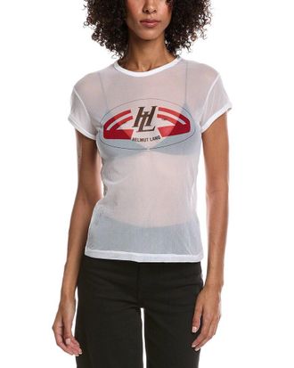 Helmut Lang Logo Slim Mesh T-Shirt