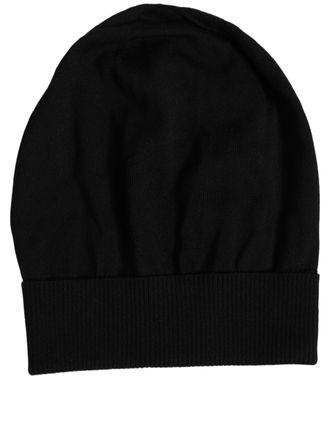 Dolce & Gabbana HAT10069 Virgin Wool Knitted Beanie - Black