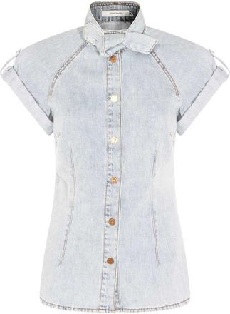 Zimmermann Short-Sleeved Denim-Look Shirt