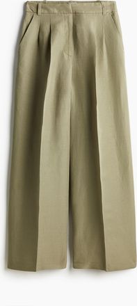 H&M Elegante Hose aus Leinenmix - Green