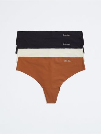 Calvin Klein Womens Invisibles 5-Pack Thong - Multi - XS