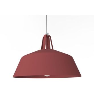 Lumicom Spring Sospensione, 1X E27, max 42W, metallo, rosso cowhide, D35cm - Lumicom