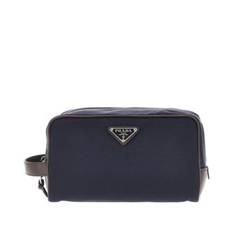 Prada Leather and Re-Nylon Speedrock pouch Man One Size