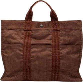 Herm&egrave;s Pre-owned Tote Bags, female, Brown, Size: ONE SIZE Pre-owned Fourre Tout Tote