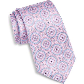 Nordstrom Medallion Silk Tie in Pink at Nordstrom