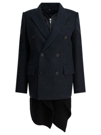 sacai Long Wool Coat