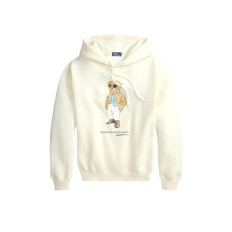 Ralph Lauren Hoodies, female, Beige, Size: XS Polo Bear Hoodie