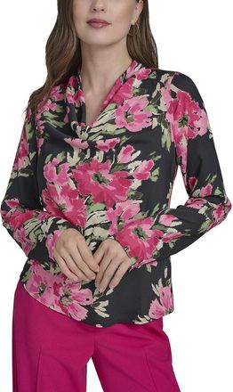 Halston Heritage Floral Print Blouse