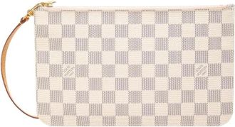 Louis Vuitton Pre-owned Clutches, female, White, Size: ONE SIZE Pre-owned Neverfull Pouch