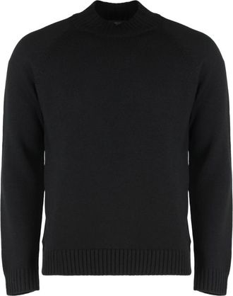 Slowear Trui met ronde hals van scheerwol - Heren - Coltruien - Zwart - M - Wol - Truien & Vesten