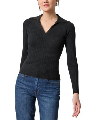 Lilla P Slim Fit Long Sleeve Rib Henley Sweater