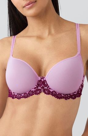 Wacoal Embrace Lace T-Shirt Bra in Lavender Sage/Dark Purple at Nordstrom, Size 32Ddd