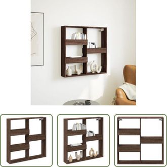 vidaXL Armadio a muro - Armadietto a Muro Rovere Marrone 80x15x80 cm Legno Multistrato
