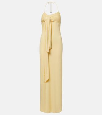 Loewe Paulas Ibiza cr&ecirc;pe jersey maxi dress