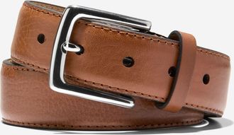 Cole Haan Mens 35MM Double Edge Stitch Detail Belt - Beige Size 32