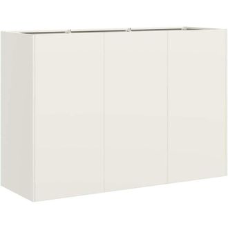 vidaXL Planter White 120x40x80 cm Cold-rolled Steel vidaXL