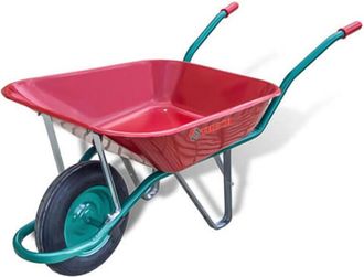 Theca Carretilla Obra Rojo 85 Lt. Rueda Neumatica, Carretilla De Obraideal Para La Construcci&oacute;n Ya Que Al Ser Estrecha Y Profunda Cabe Entre El Marco De Una