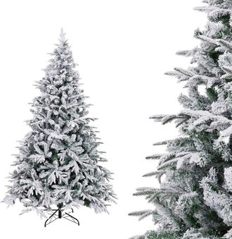LOLAhome &Aacute;rbol de navidad nevado verde y blanco de 150 cm