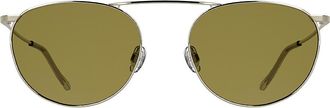 Calvin Klein Womens Metal Round Sunglasses - Yellow