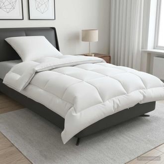 vidaXL Vidaxl Set Di Piumone E Cuscini 2 Pz 155x200 Cm 4 Stagioni 300 Gsm
