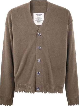 Uma Wang Cardigan con frange - Verde