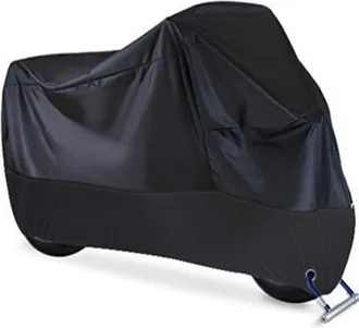 OEM Funda Impermeable Para Motocicleta, Resistente A La Intemperie, Al Polvo Y A Los Rayos Uv, Fabricada Con Tejido Resistente Al Desgaste 190t, Color Neg