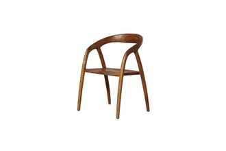 Chehoma Silla de madera marr&oacute;n