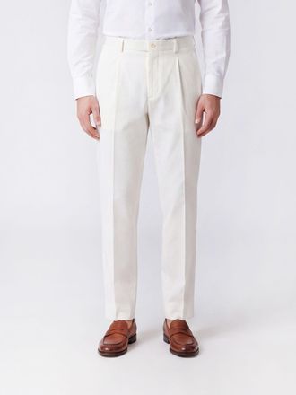 Eleventy Pantaloni chino slim fit in cotone stretch con pince
