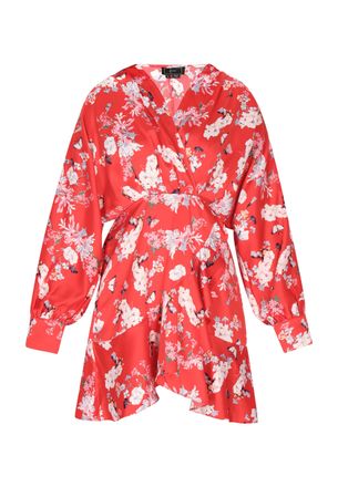 Faina Jurk Dames rood